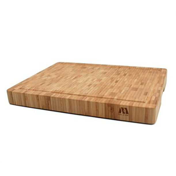 Thick End Grain Bamboo Cutting Board Kitchen Butcher Carving Chopping Block